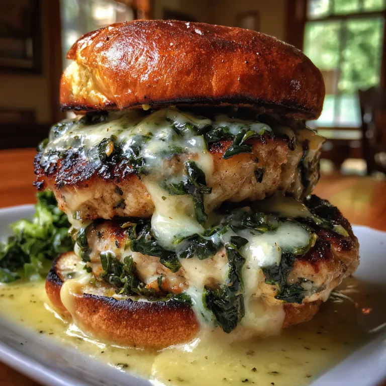 Cheddar Spinach Burgers