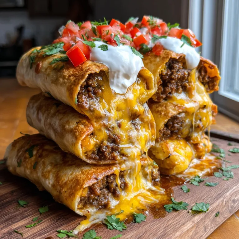 Beef Cheese Chimichangas