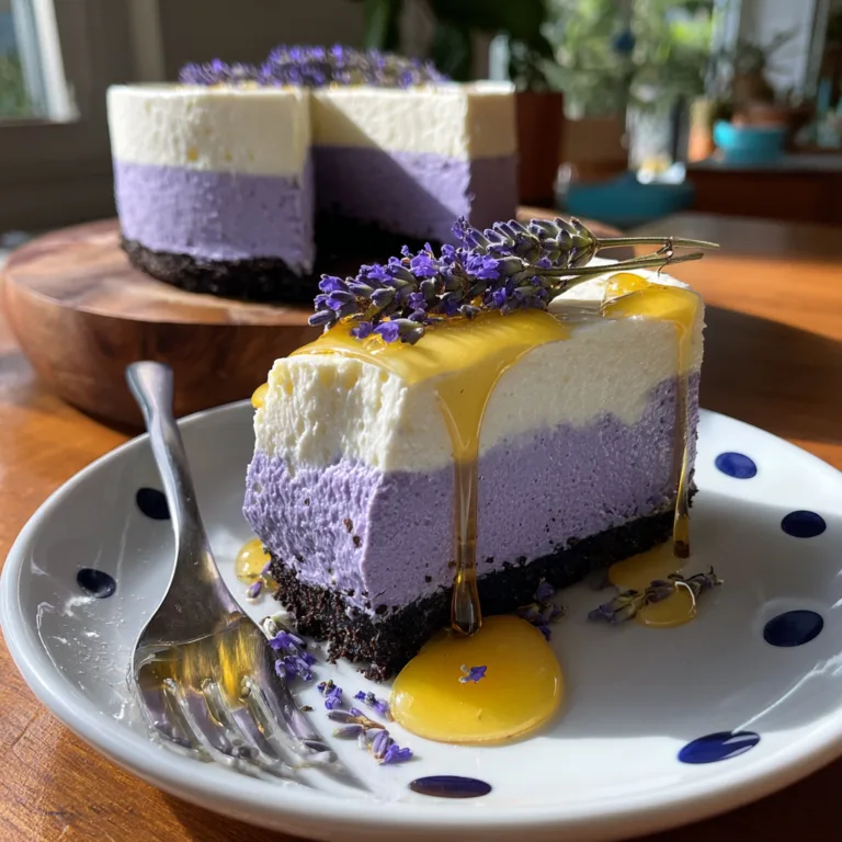 Lavender Honey Mousse Cheesecake