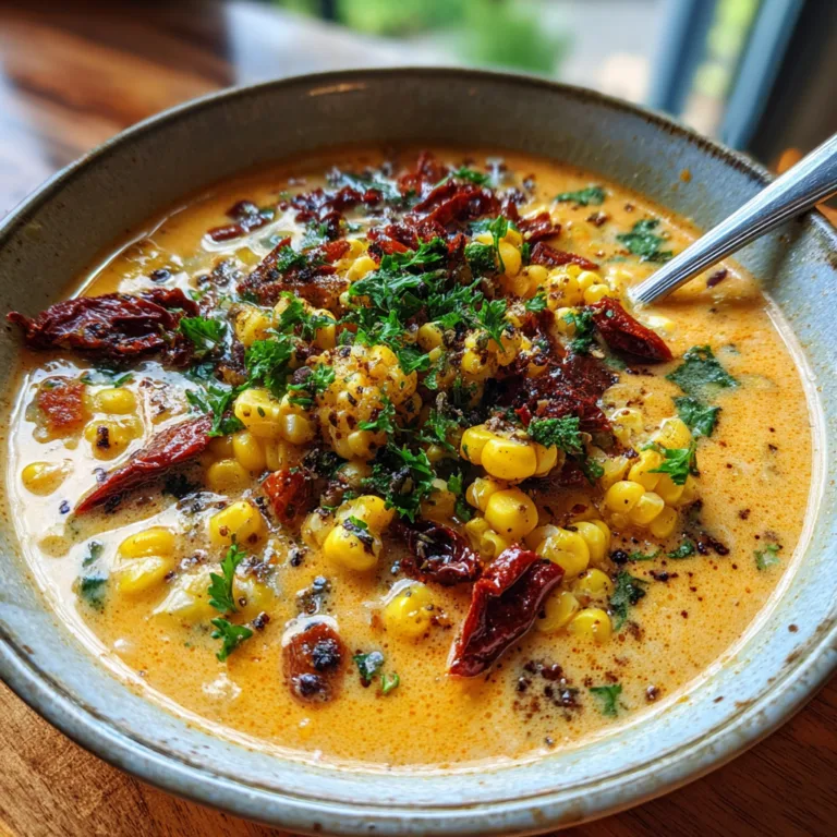 Creamy Sun-Dried Tomato and Sweet Corn Chowder