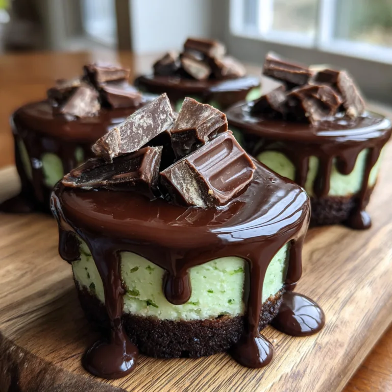 Mint Mini Cheesecakes