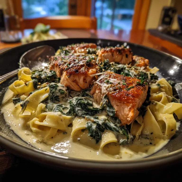 Creamy Salmon Florentine