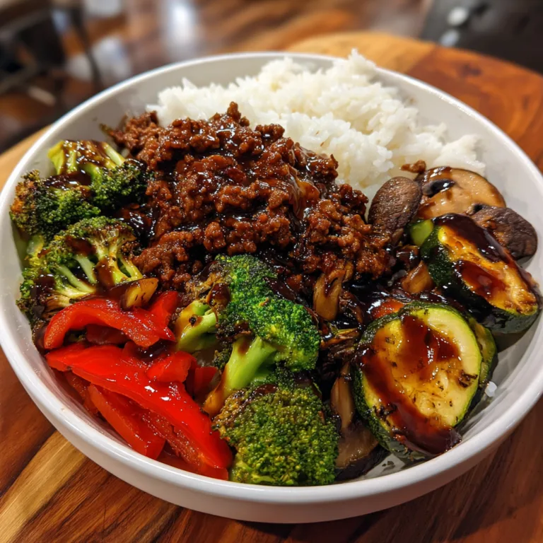 Ground Beef Rice Bowl