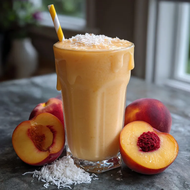 Peach Coconut Cream Smoothie