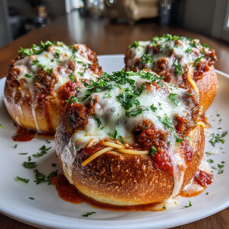 Spaghetti Bread Bowls