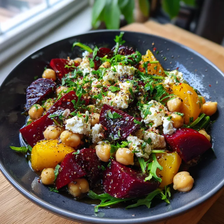 High-Protein Chickpea, Beet, and Feta Salad
