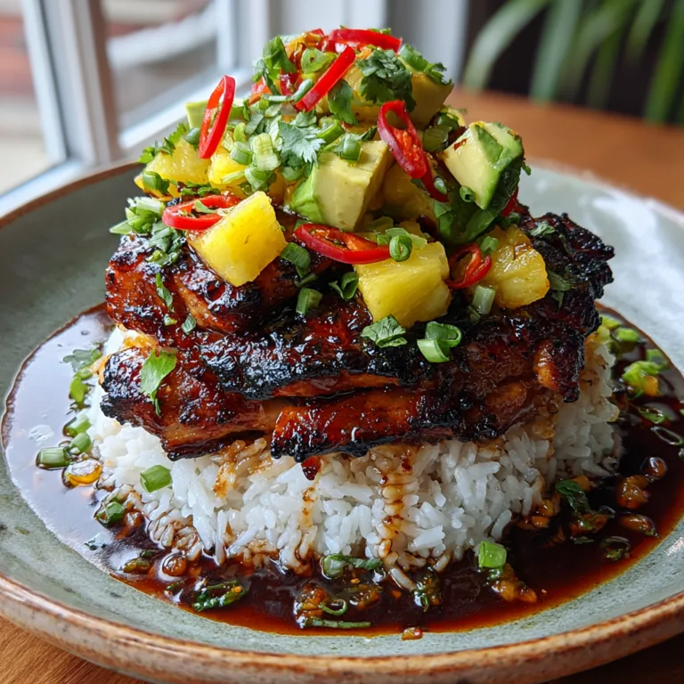 Huli Huli Chicken Stack