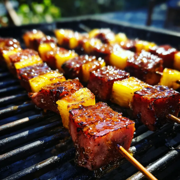 Hawaiian Ham Skewers
