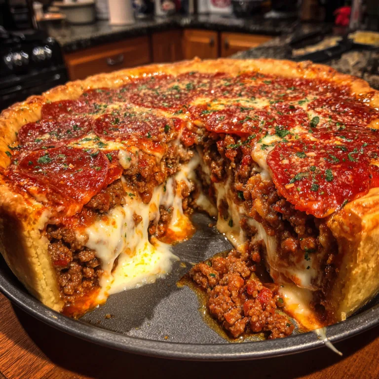Hamburger Sausage Pepperoni Pie