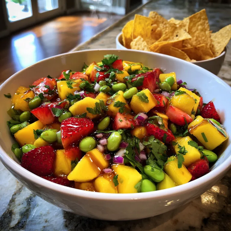 Mango Strawberry Edamame Salsa