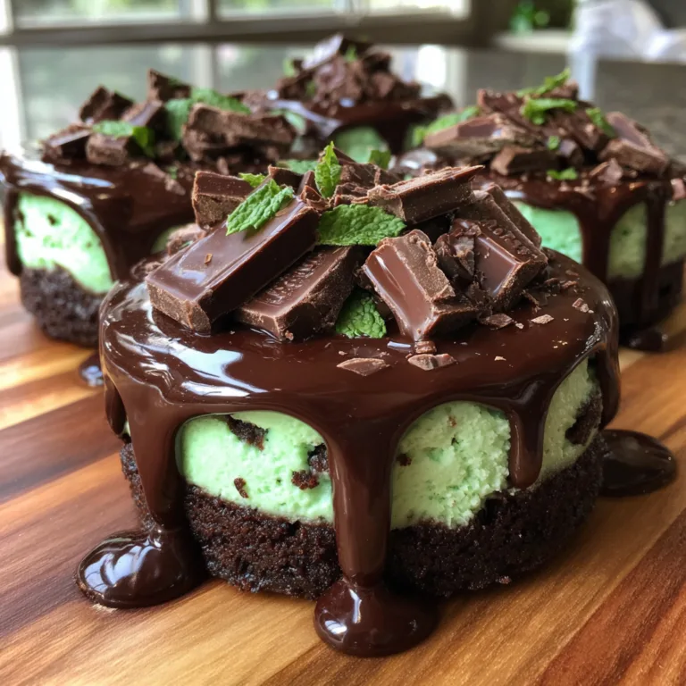 Andes Mint Mini Cheesecakes