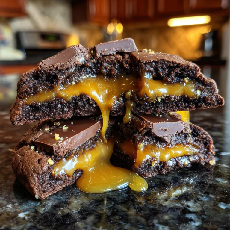 Caramel Chocolate Lava Cookies