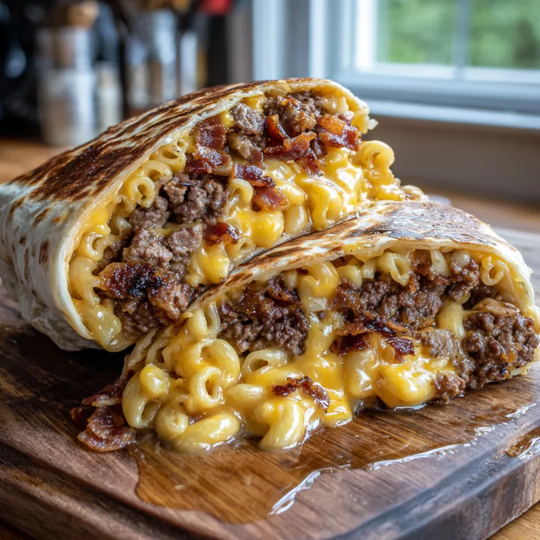 Mac Cheese Burger Wrap