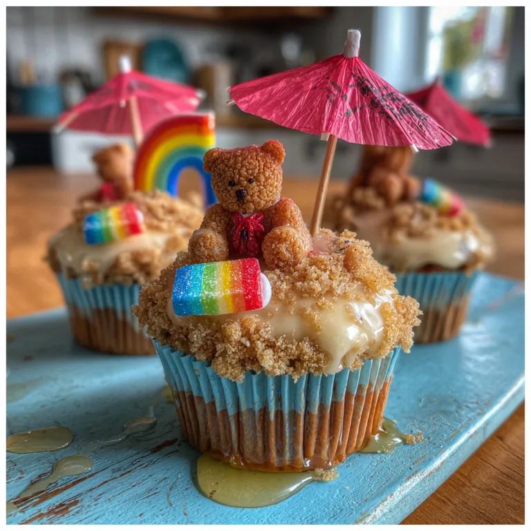 Teddy Bear Beach Cupcakes