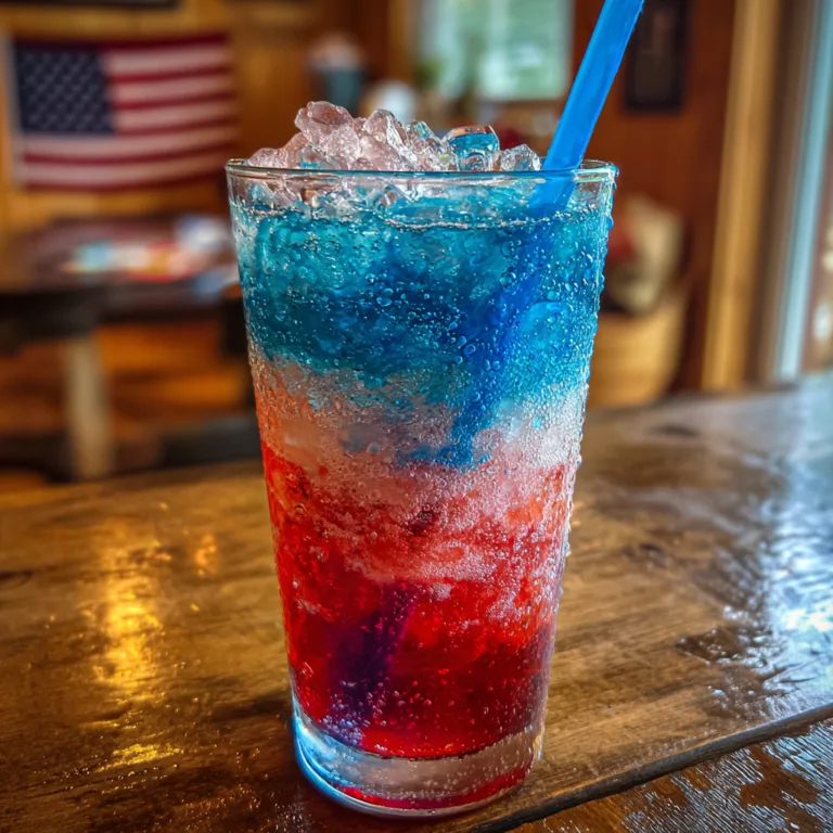 Red, White, and Blue Layered Drink