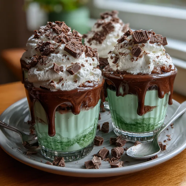 Shamrock Shake Pudding Cups