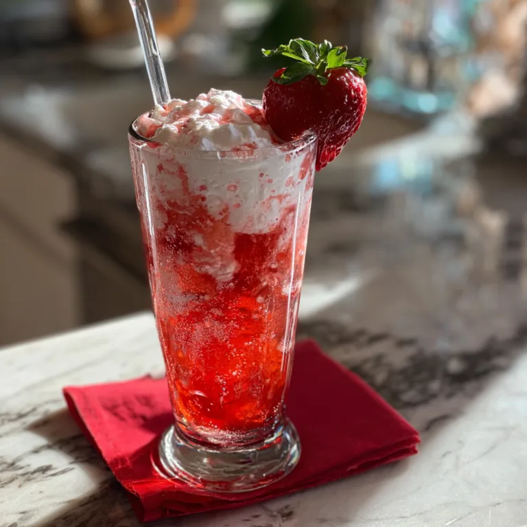 Strawberry Italian Cream Soda
