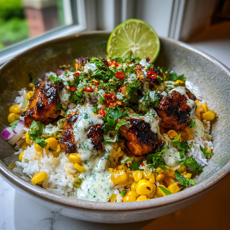Street Corn Chicken Rice Bowls