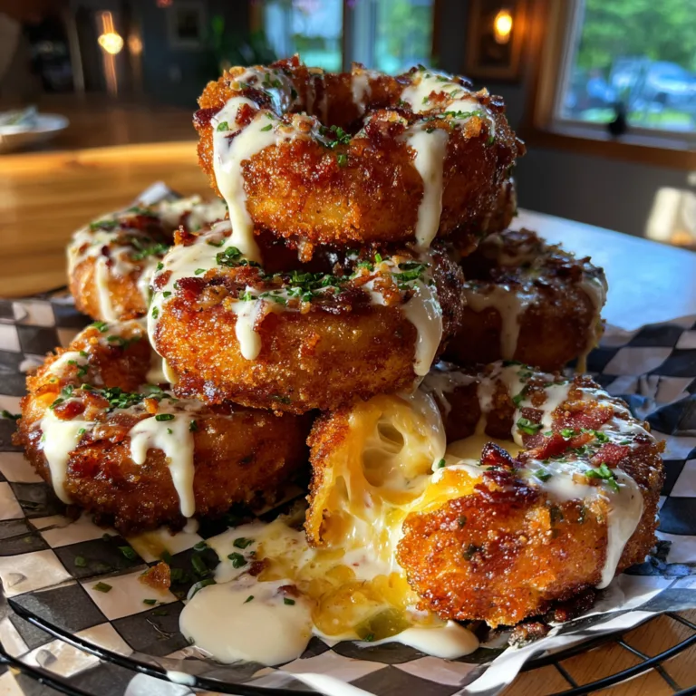 Jalapeño Popper Stuffed Onion Rings