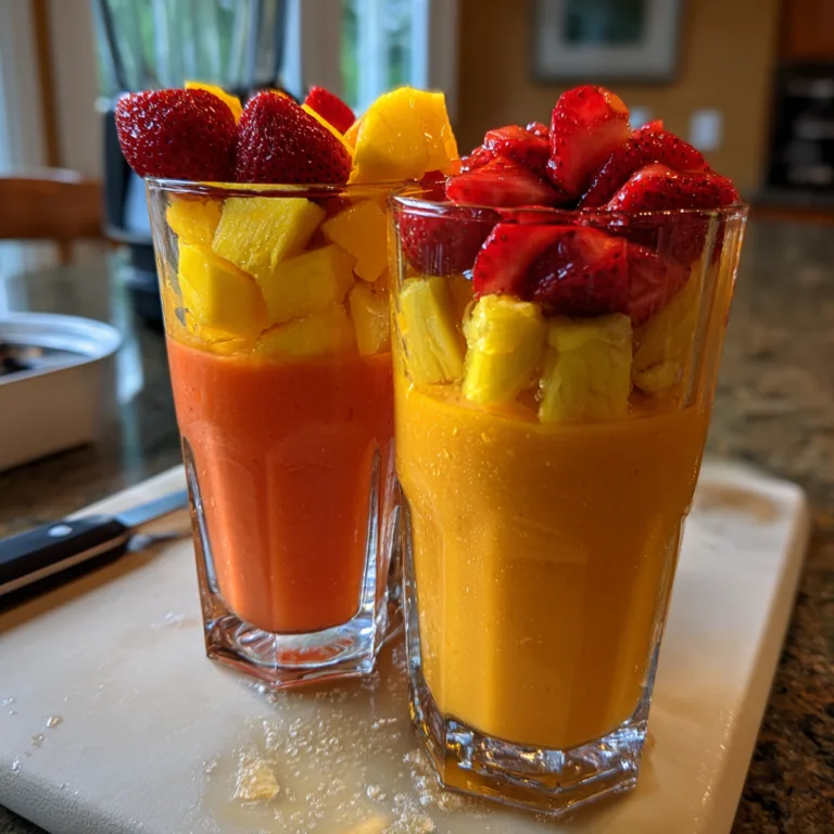 Tropical Fruit Blended Smoothie