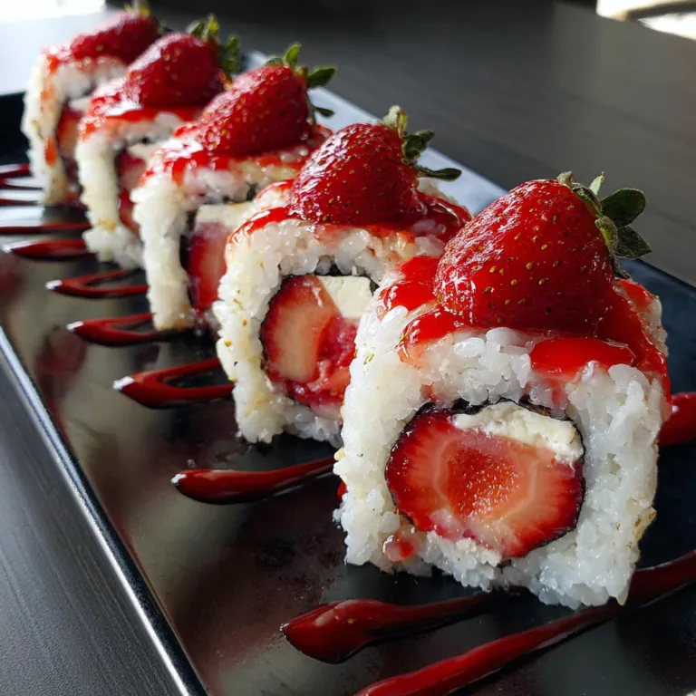 Strawberry Cheesecake Sushi