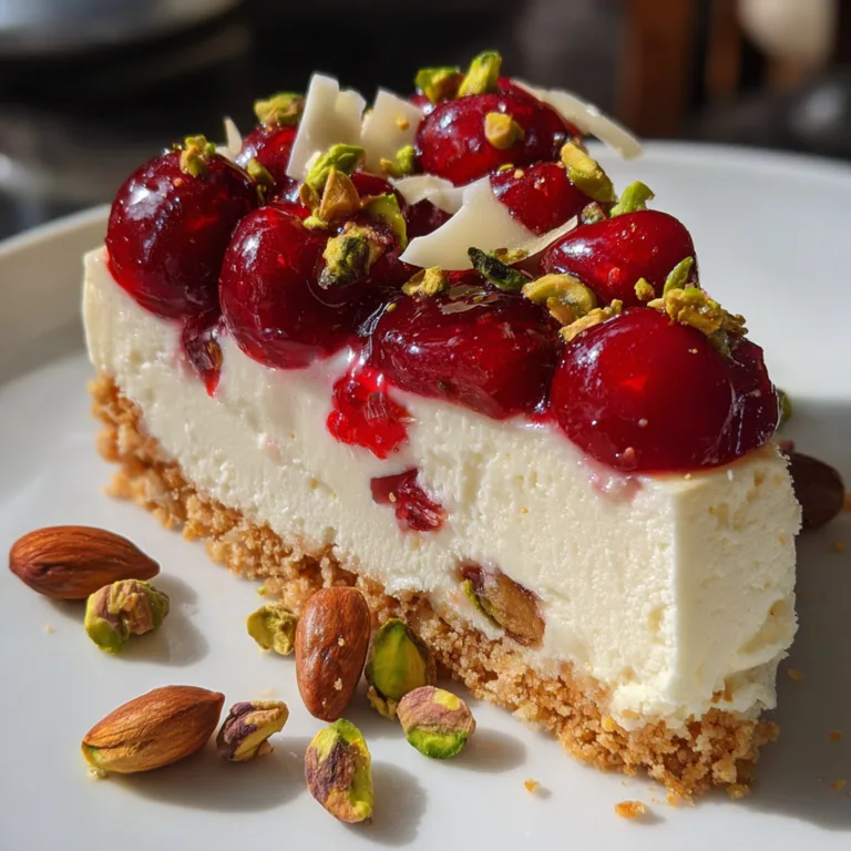 Cherry Pistachio Cheesecake