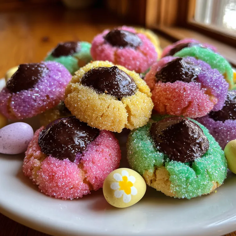 Easter Peanut Butter Blossoms
