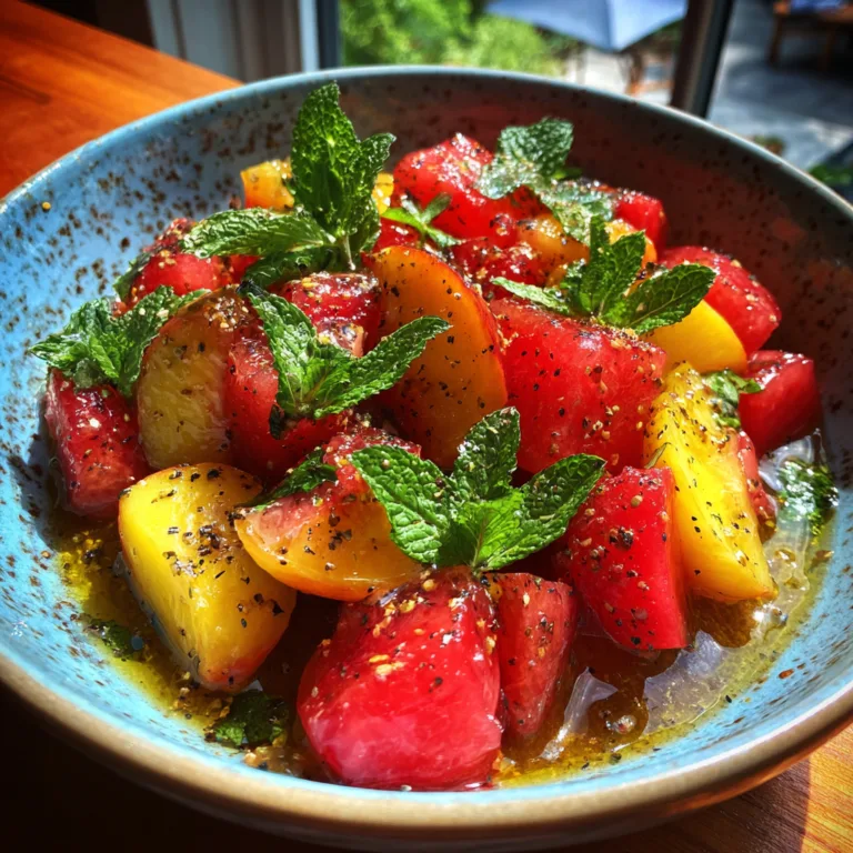 Peach Watermelon Salad