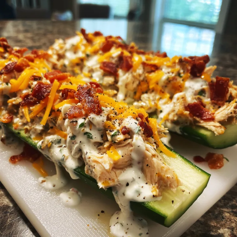 Chicken Cucumber Boats