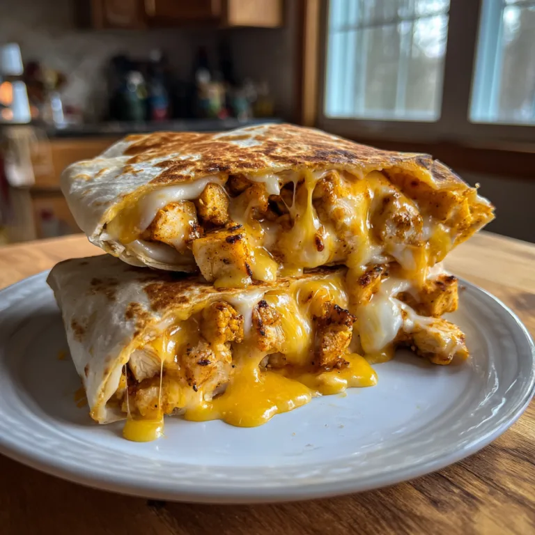 Cheesy Garlic Chicken Wraps
