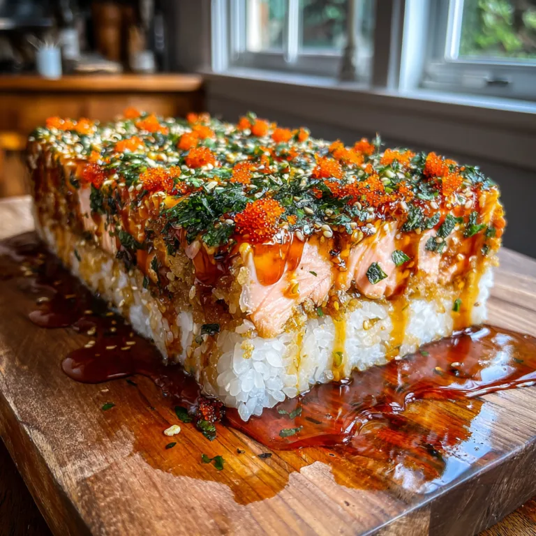 Spicy Salmon Sushi Bake