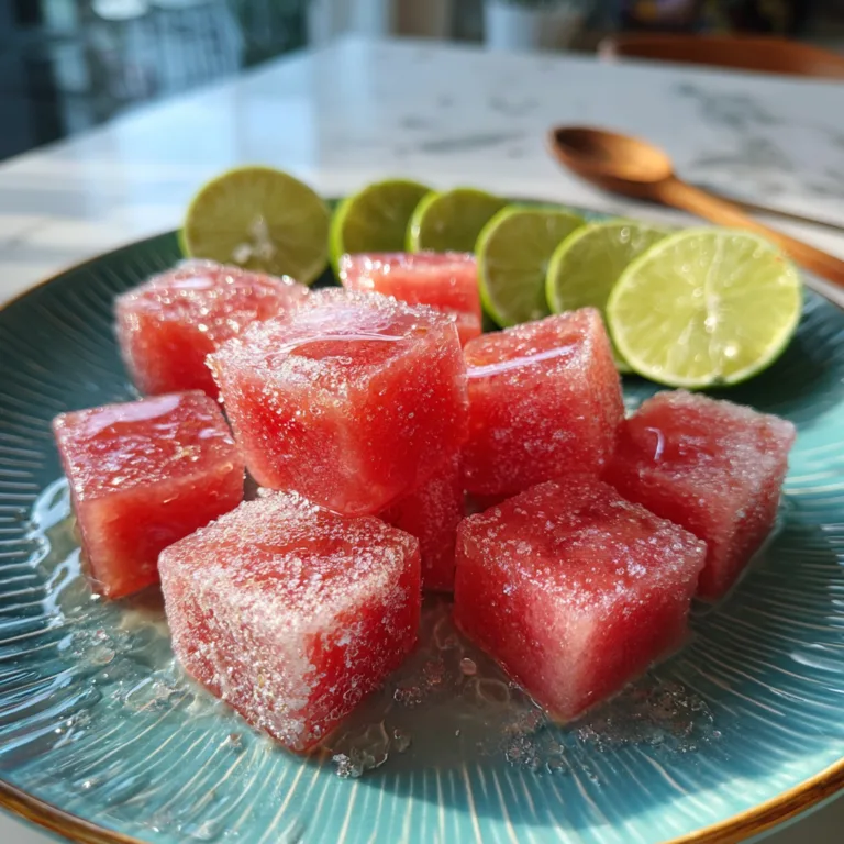 Frozen Watermelon Lime Bites