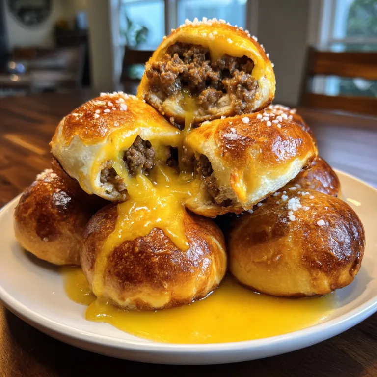 Cheeseburger Pretzel Bombs