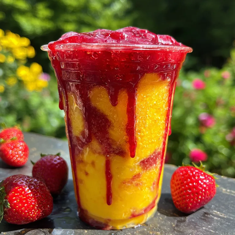 Pineapple Strawberry Swirled Slushies Recipe