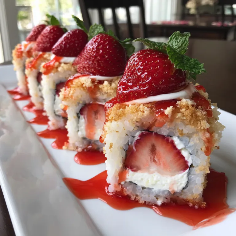 Strawberry Shortcake Sushi Roll