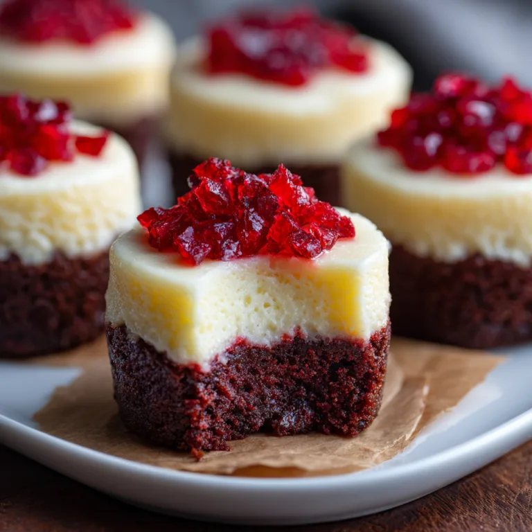 Red Velvet Brownie Cheesecakes