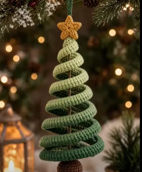 Amigurumi Spiral Christmas Tree Ornament