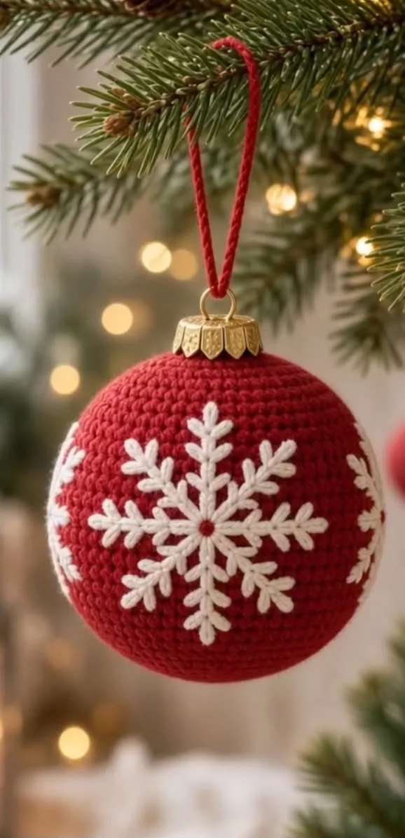 Crochet Snowflake Christmas Ornament