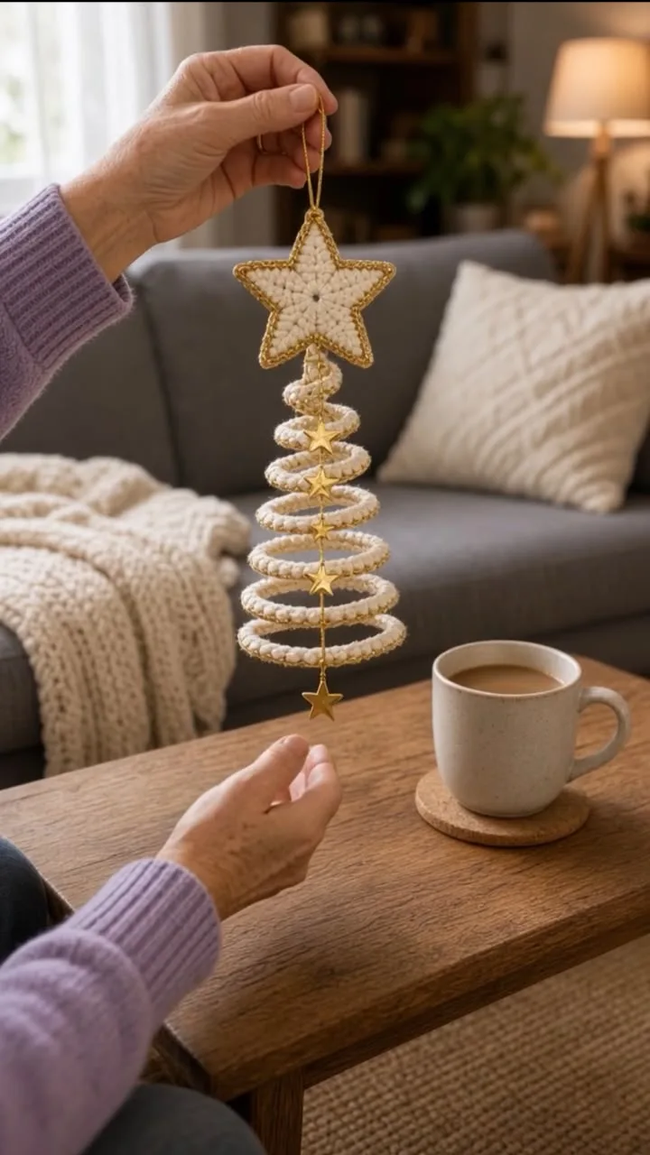 Spiral Star Tree Ornament ✨🎄